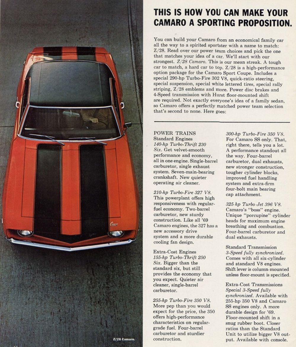 1969 Chev Camaro Brochure Page 4